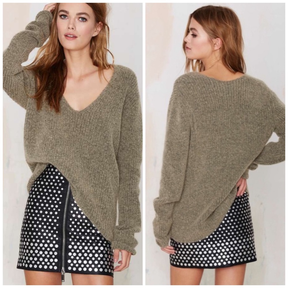 JUST FEMALE Wool Mohair Voice Knit Sweater